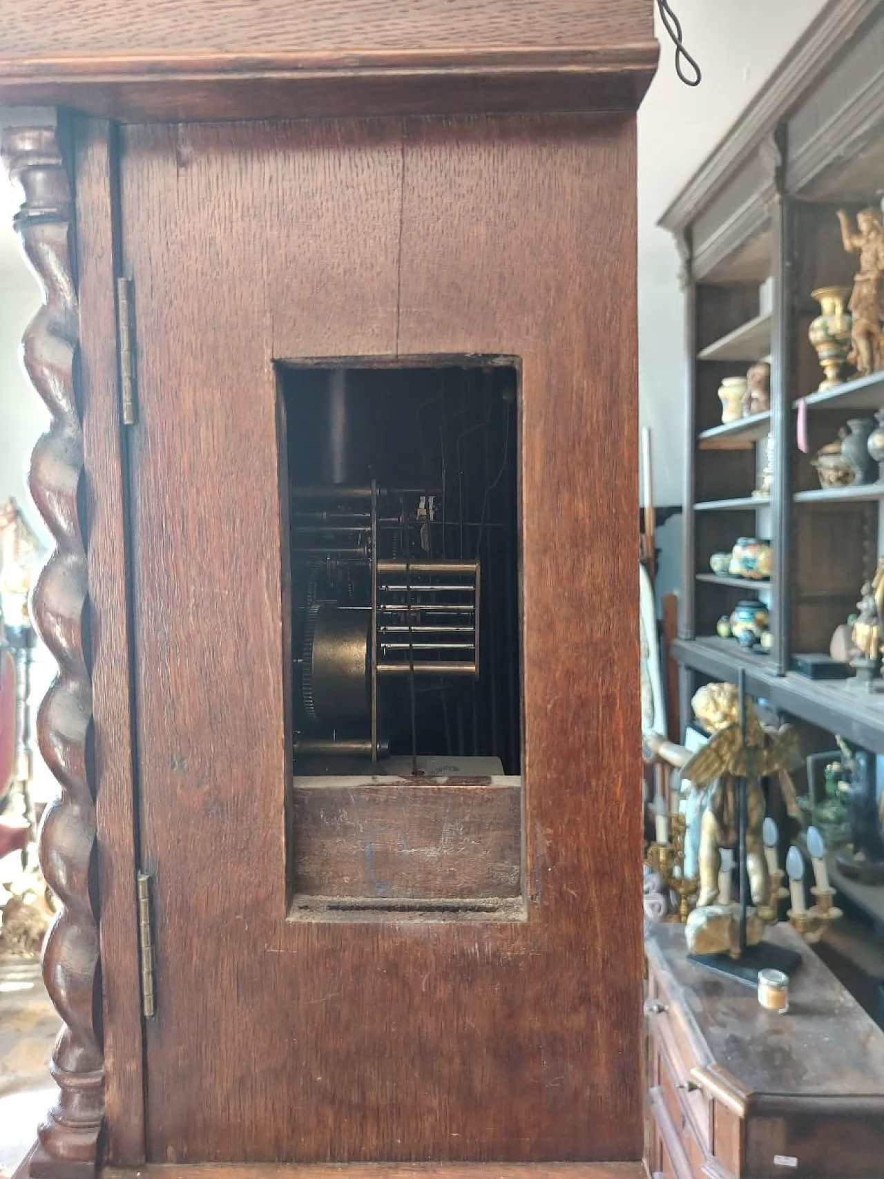 Oak pendulum clock, 19th century 11