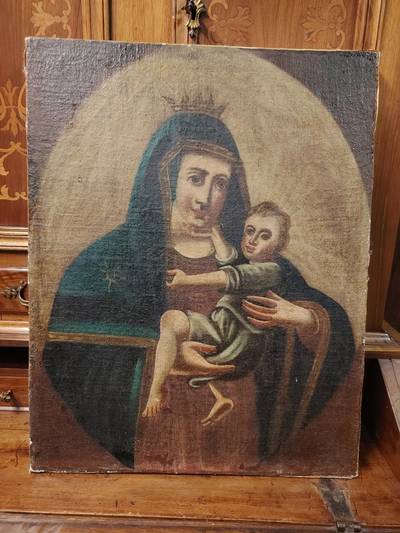 Virgin and Child, oil on canvas, 18th century 2