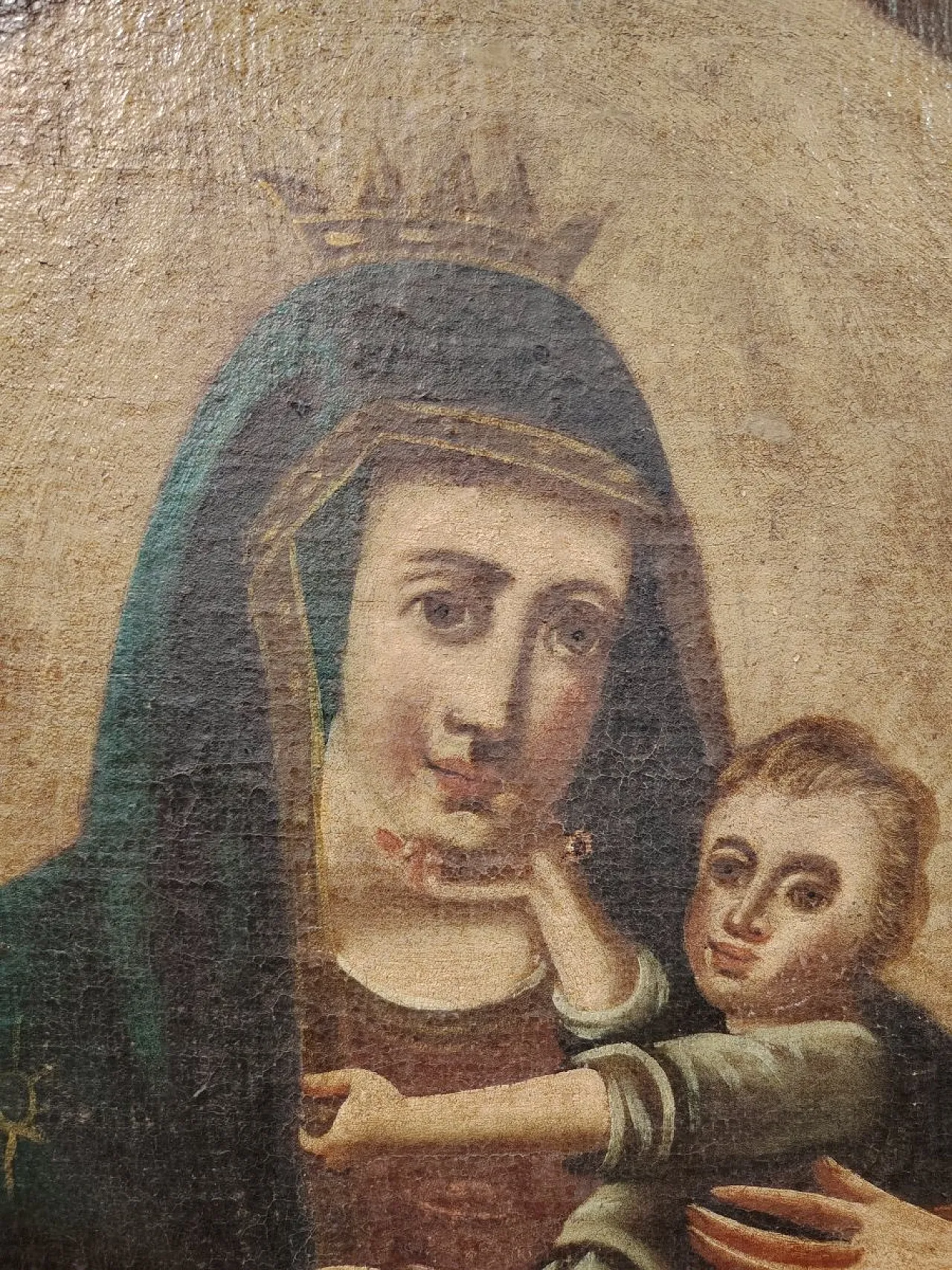 Virgin and Child, oil on canvas, 18th century 4