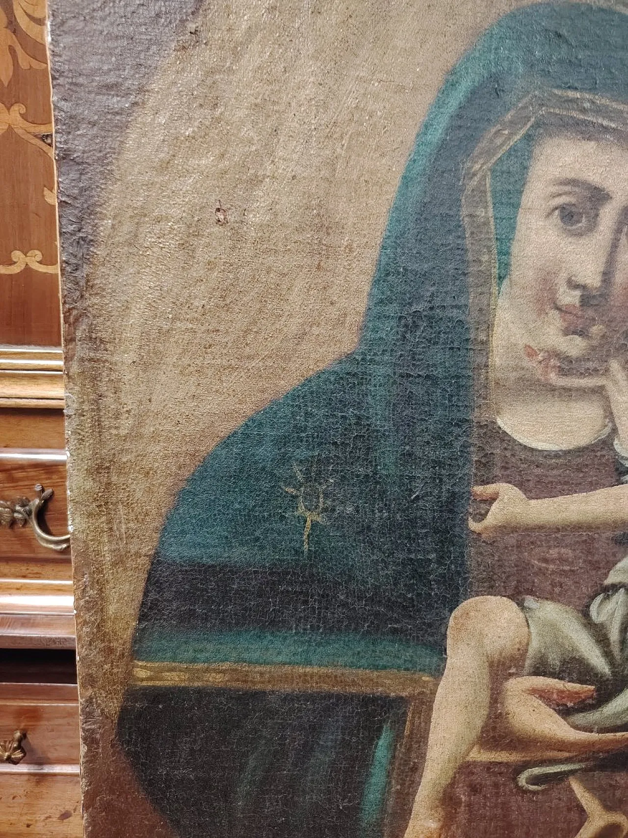 Virgin and Child, oil on canvas, 18th century 6