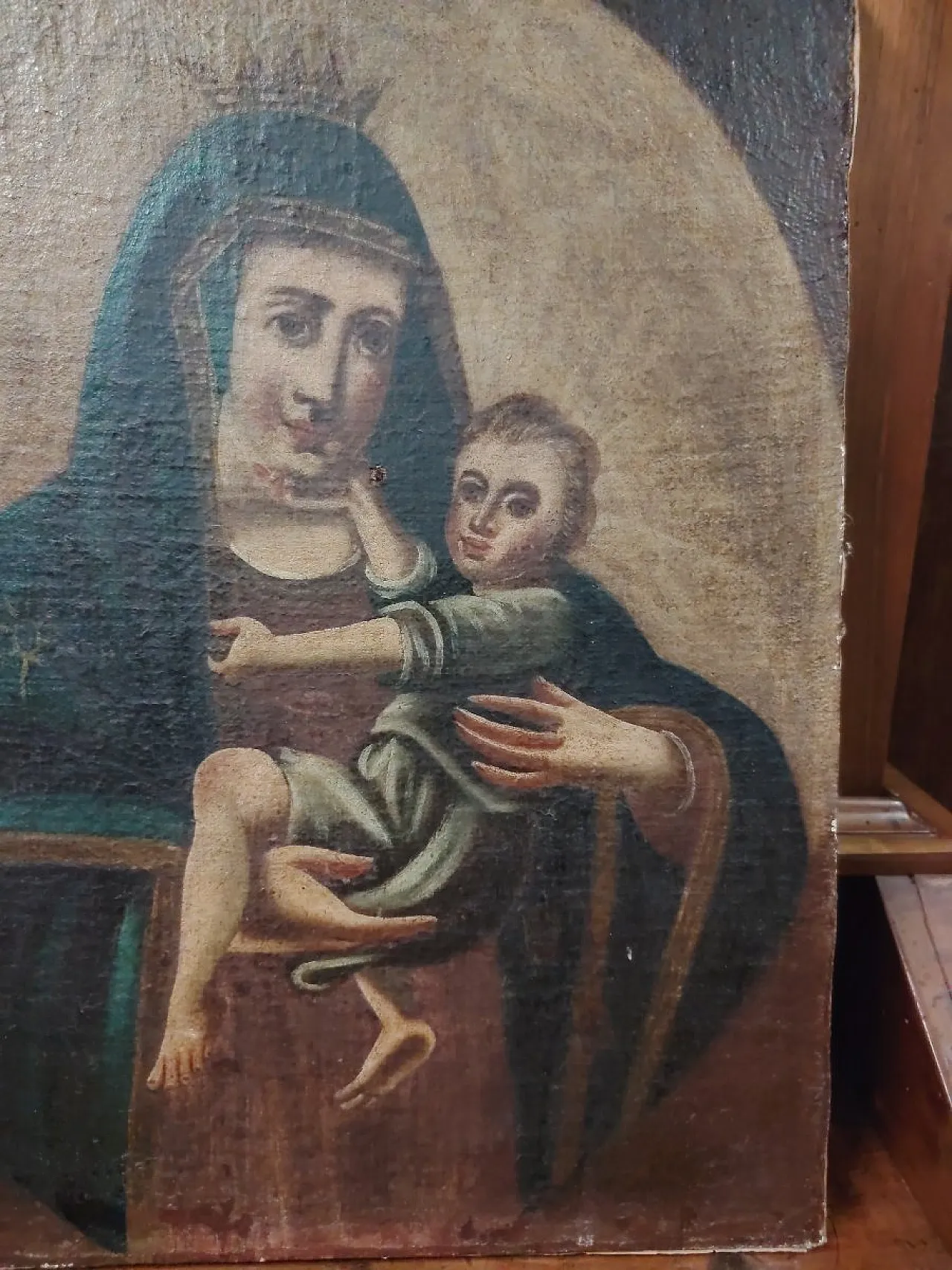 Virgin and Child, oil on canvas, 18th century 7