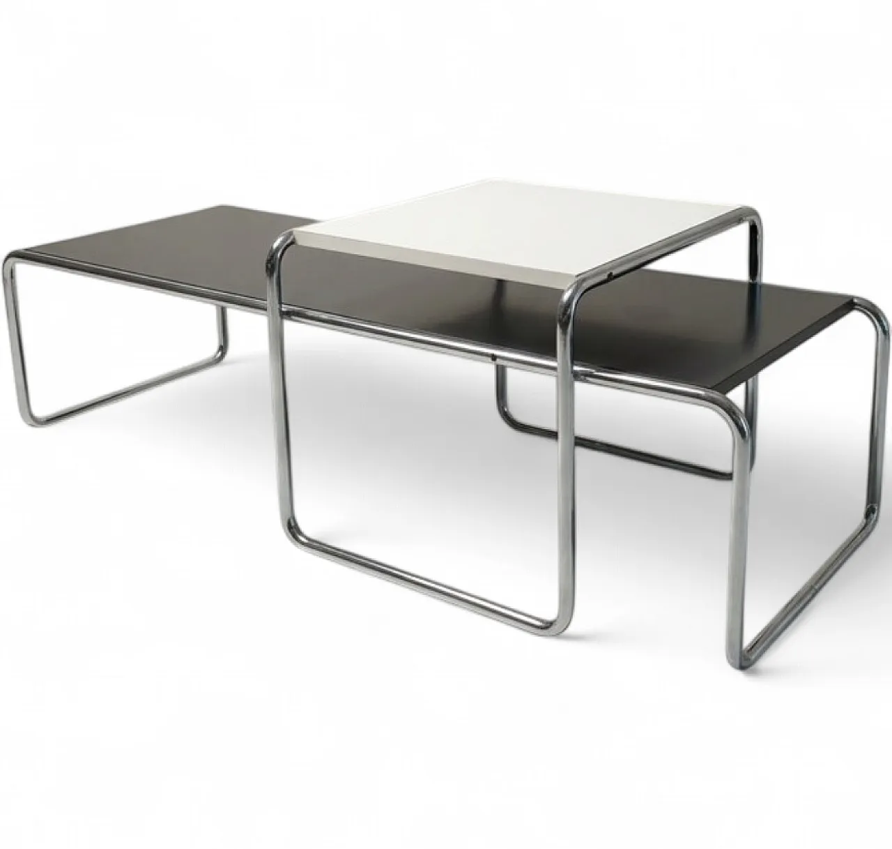 Pair of Laccio low tables by Marcel Breuer for Gavina 60s, 70s 12