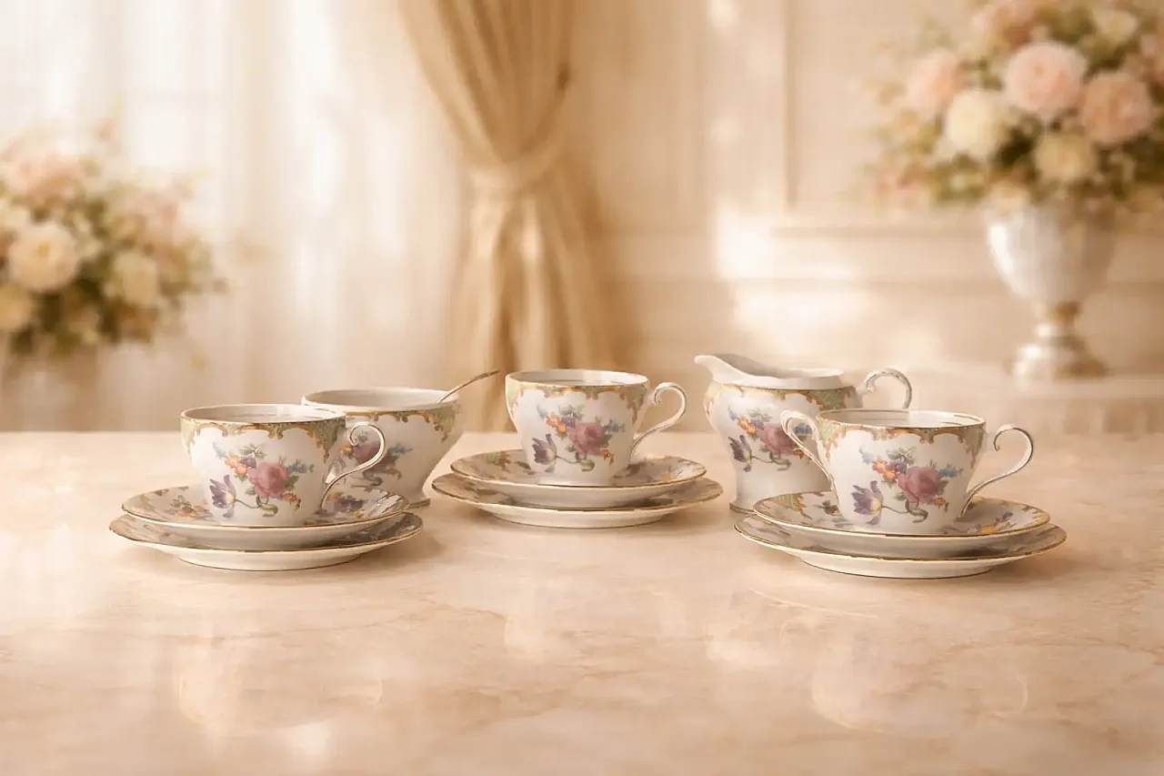 Servizio Da Te’ Bone China Aynsley, anni '50 1