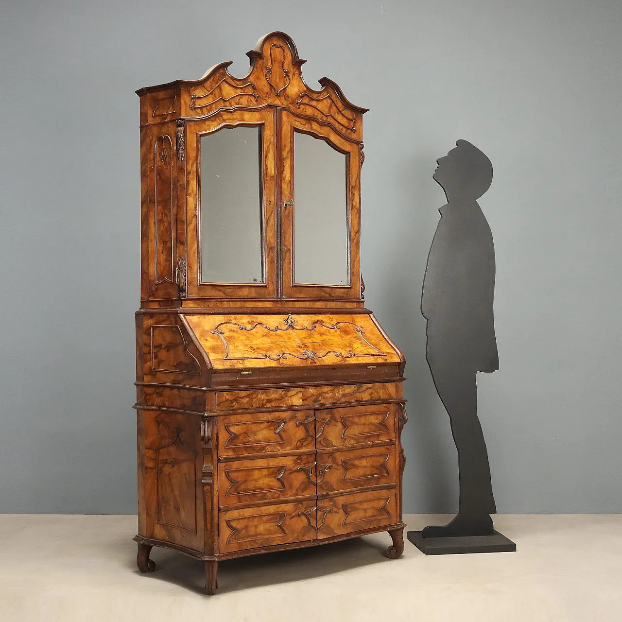 Trumeau Lombardo in style with mirrored doors, 20th century 3