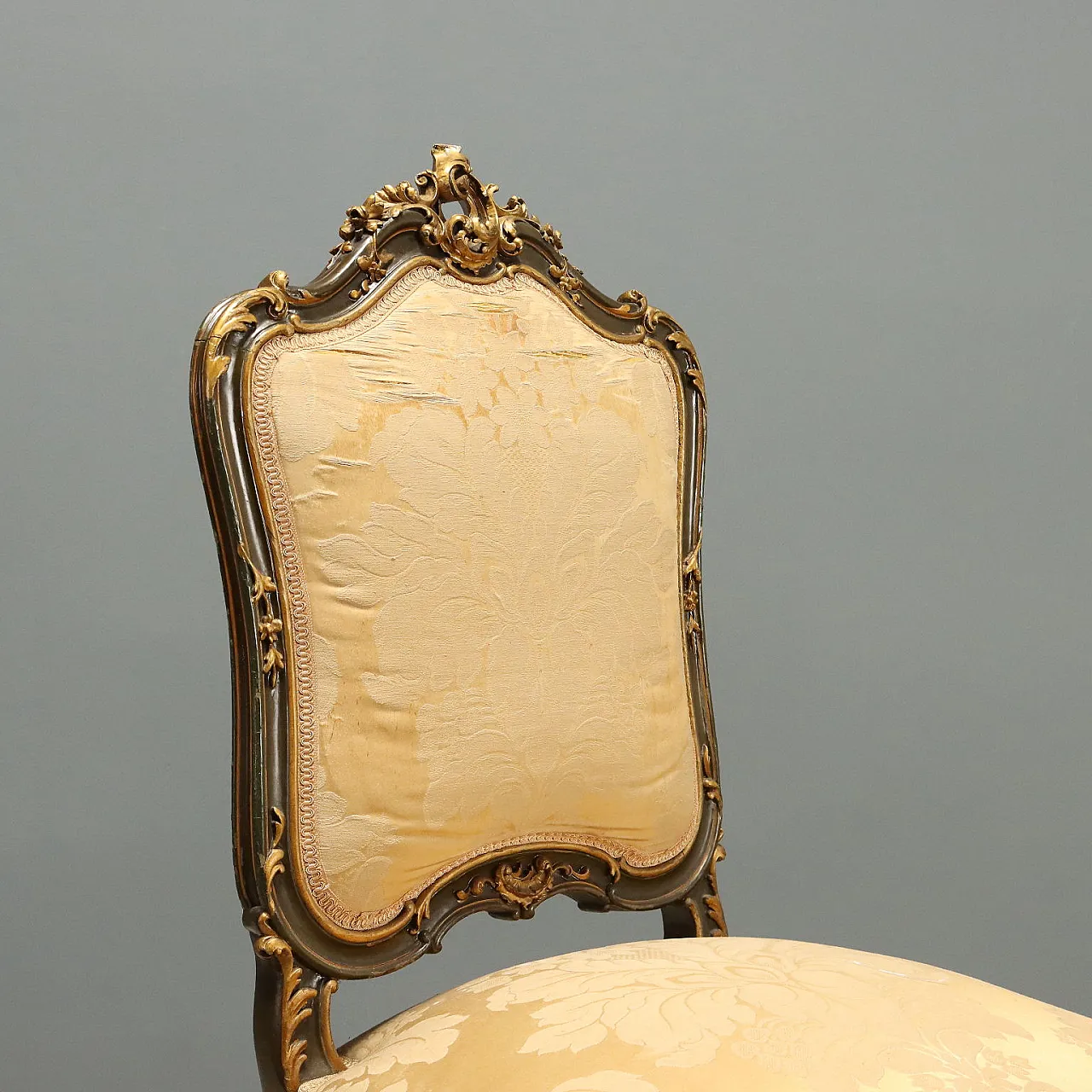 5 Baroque style chairs and armchairs, 19th century 5