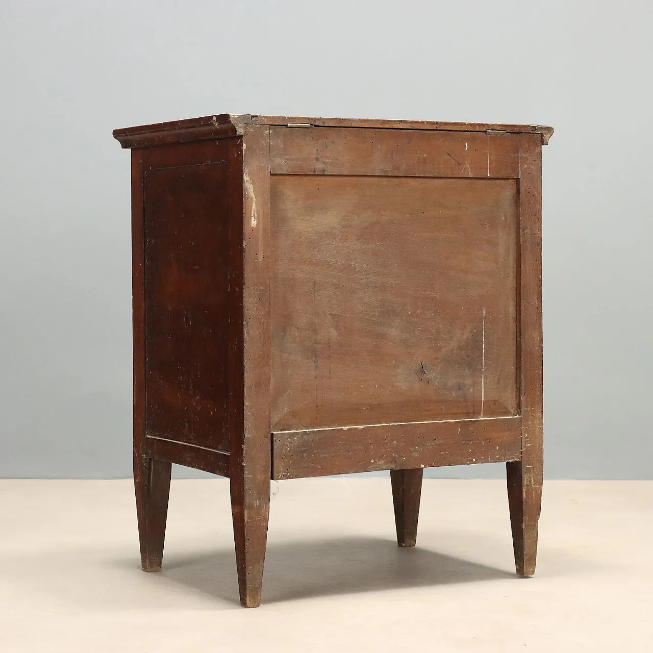 Direttorio bedside table in walnut, late 18th century 8