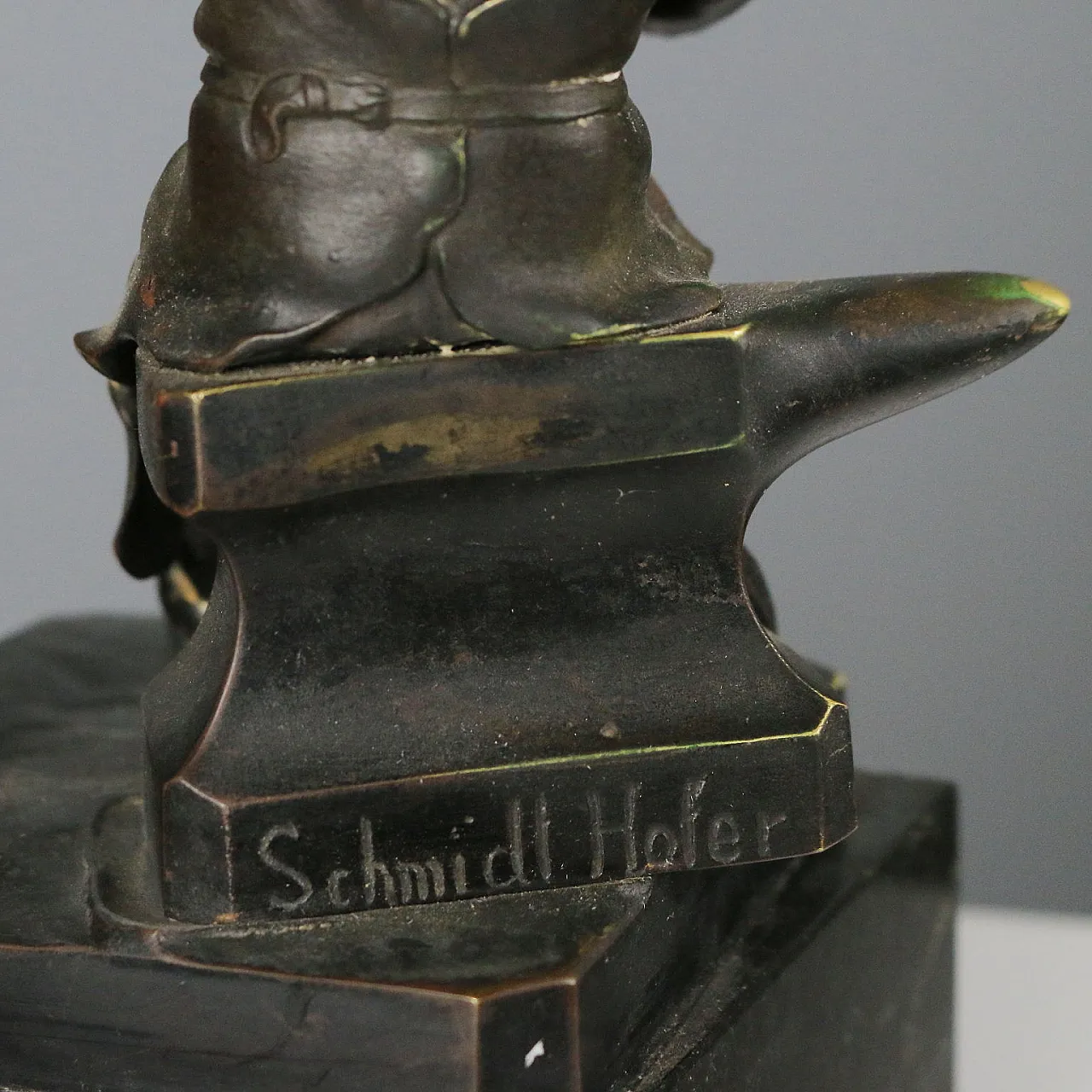 Otto Schmidt-Hofer Blacksmith Sitting on an Anvil, 20th century 6