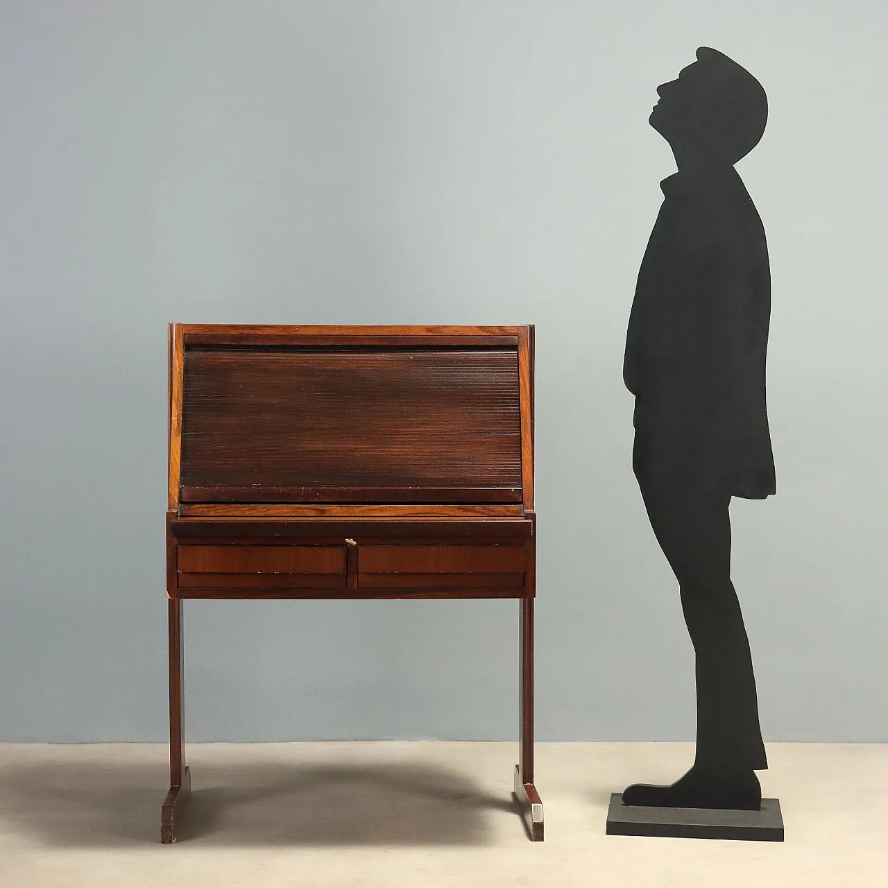 Rolling shutter desk, 1960s 3