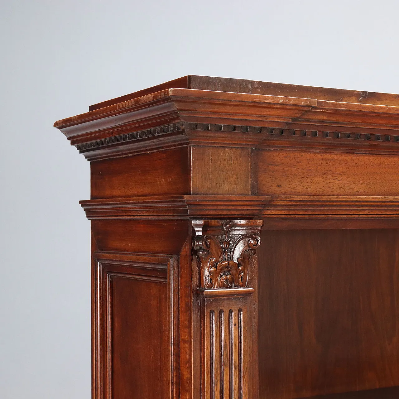 Open bookcase in walnut, early 20th century 5