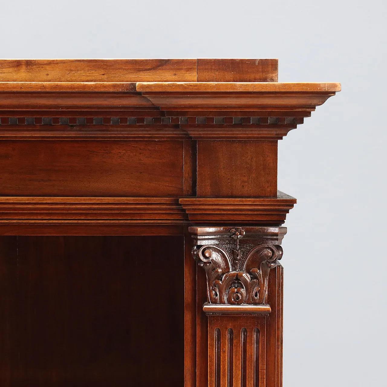 Open bookcase in walnut, early 20th century 6