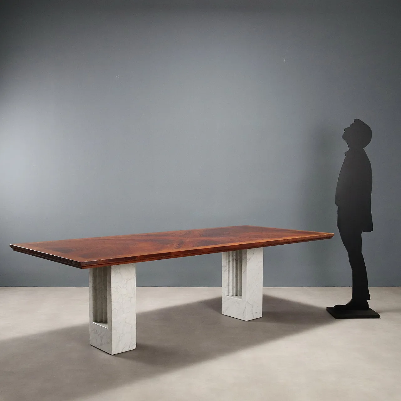 Table with marble legs, 1980s 3