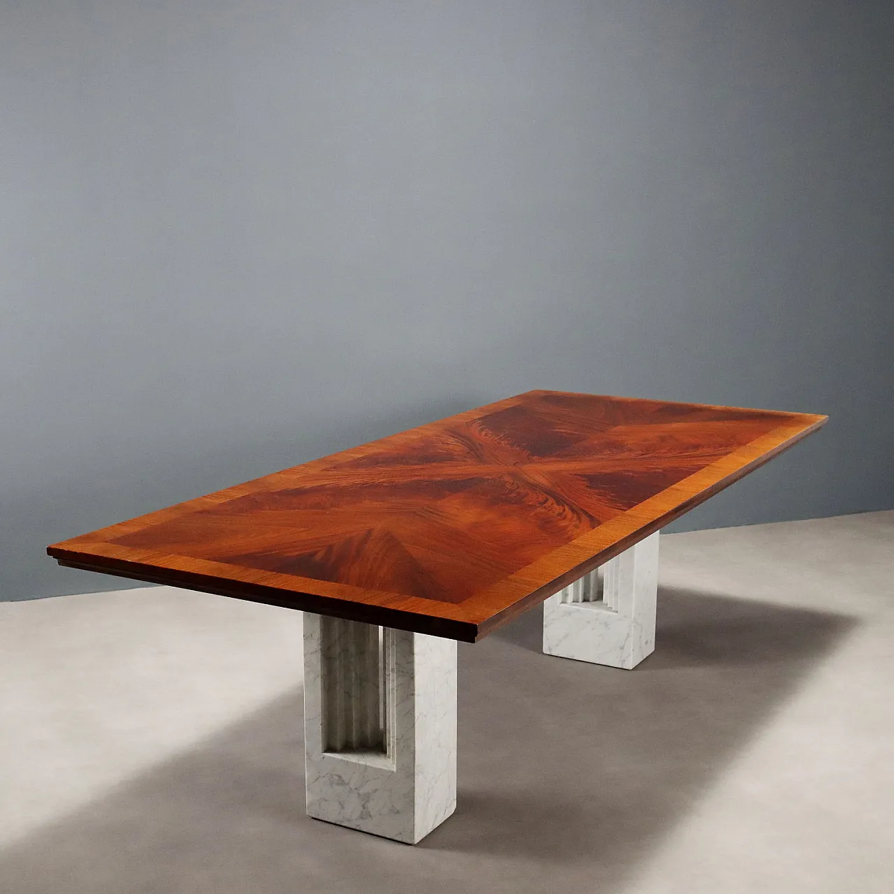 Table with marble legs, 1980s 4