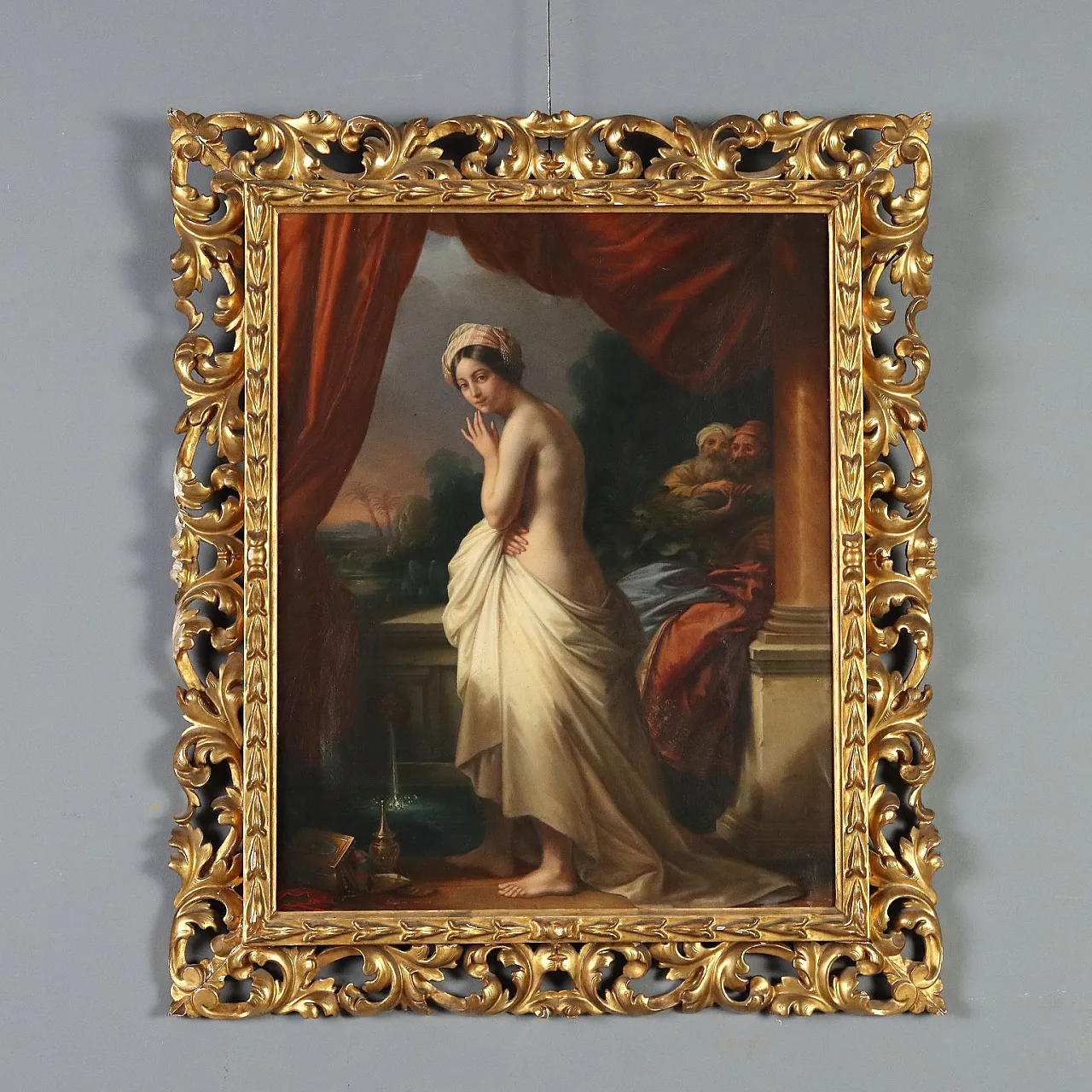 Painting by Guglielmo Berti, Susanna and the Elders, 19th century 1