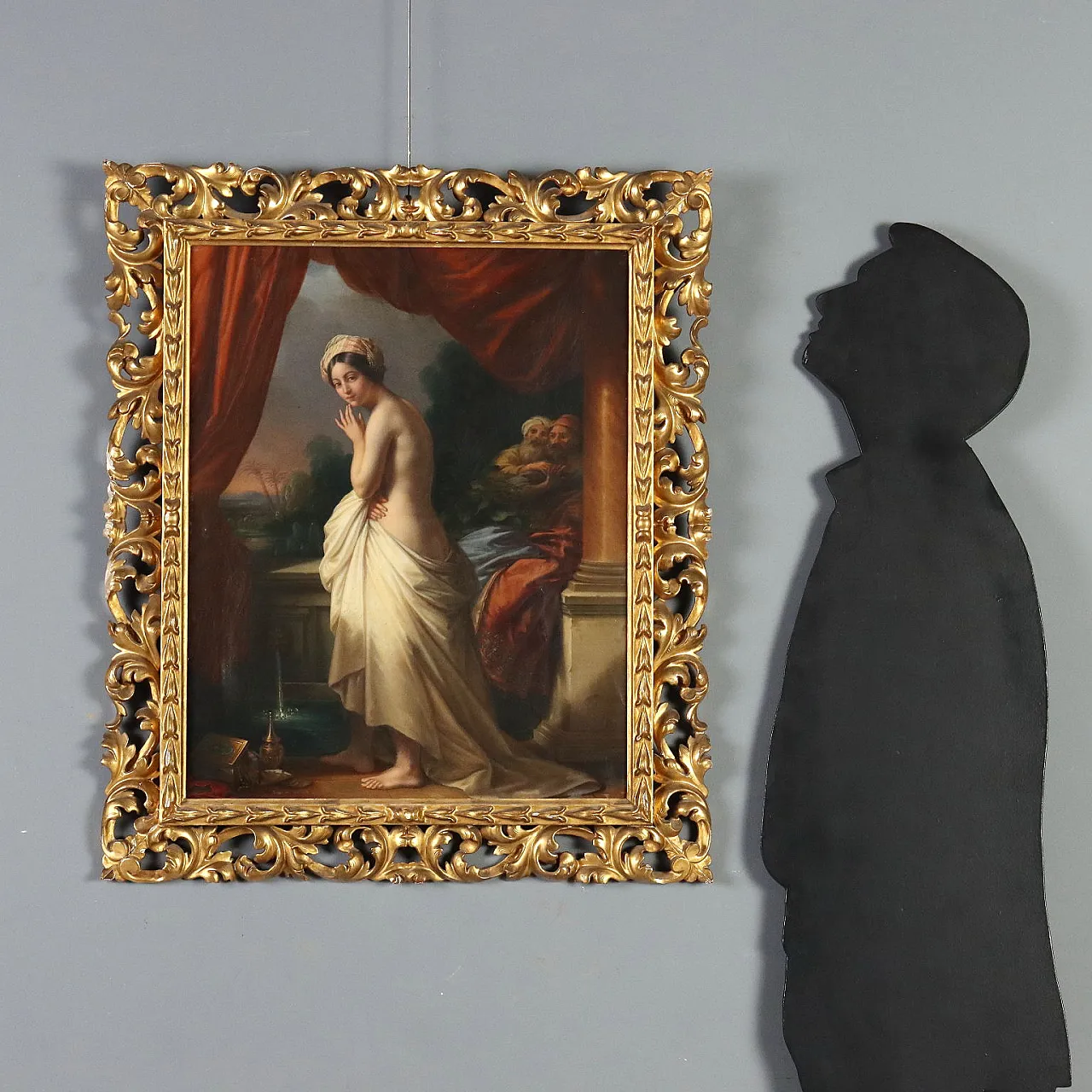 Painting by Guglielmo Berti, Susanna and the Elders, 19th century 2