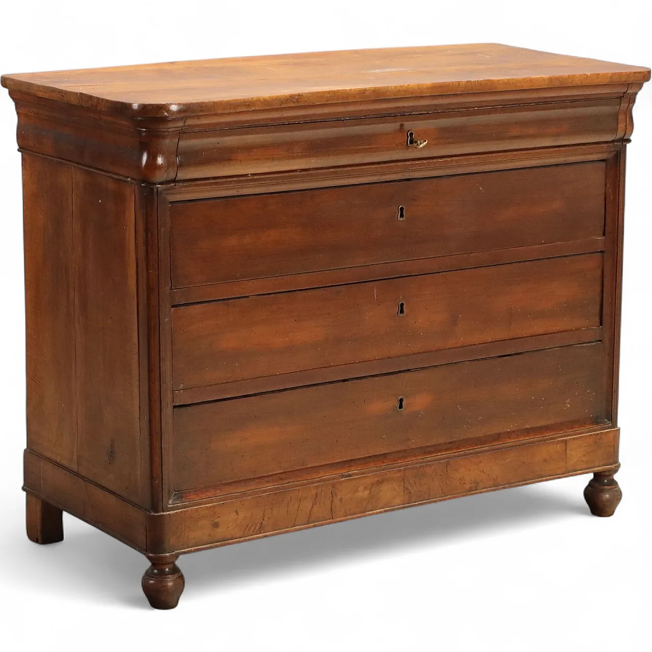 Louis Philippe chest of drawers in walnut, 19th century 11