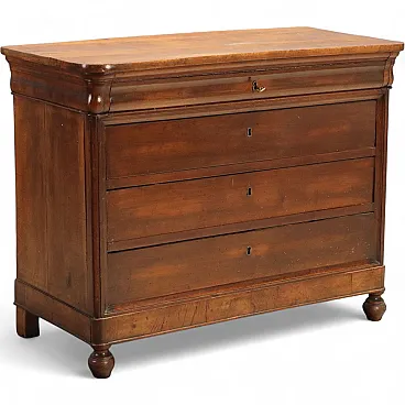 Louis Philippe chest of drawers in walnut, 19th century