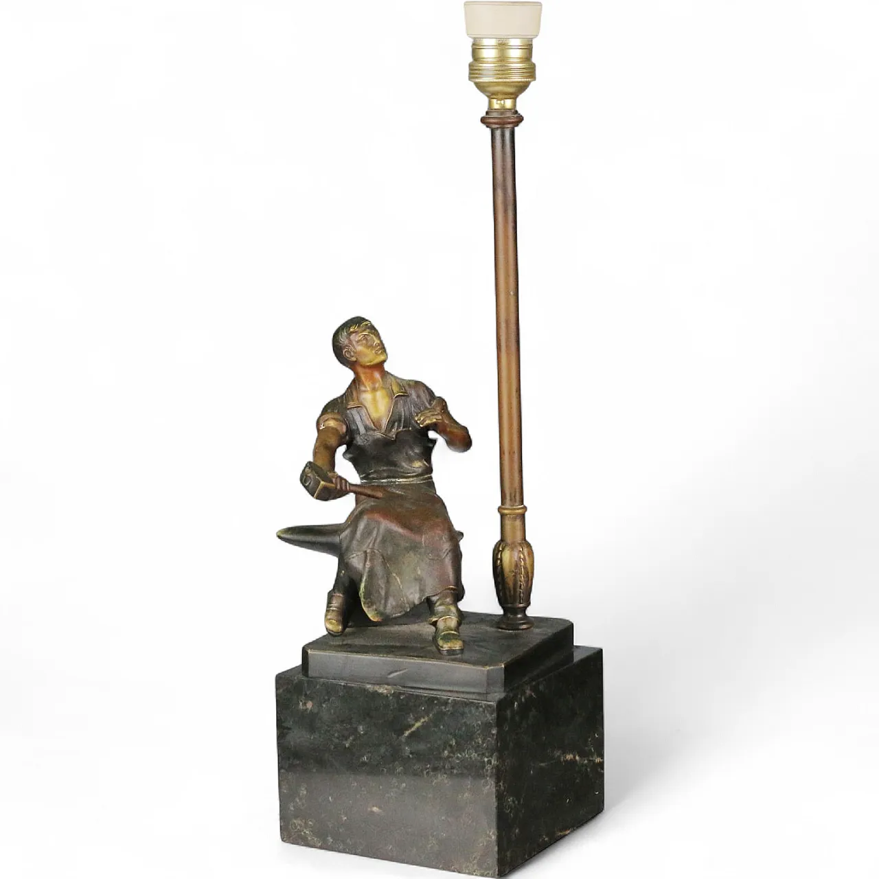 Otto Schmidt-Hofer Blacksmith Sitting on an Anvil, 20th century 8