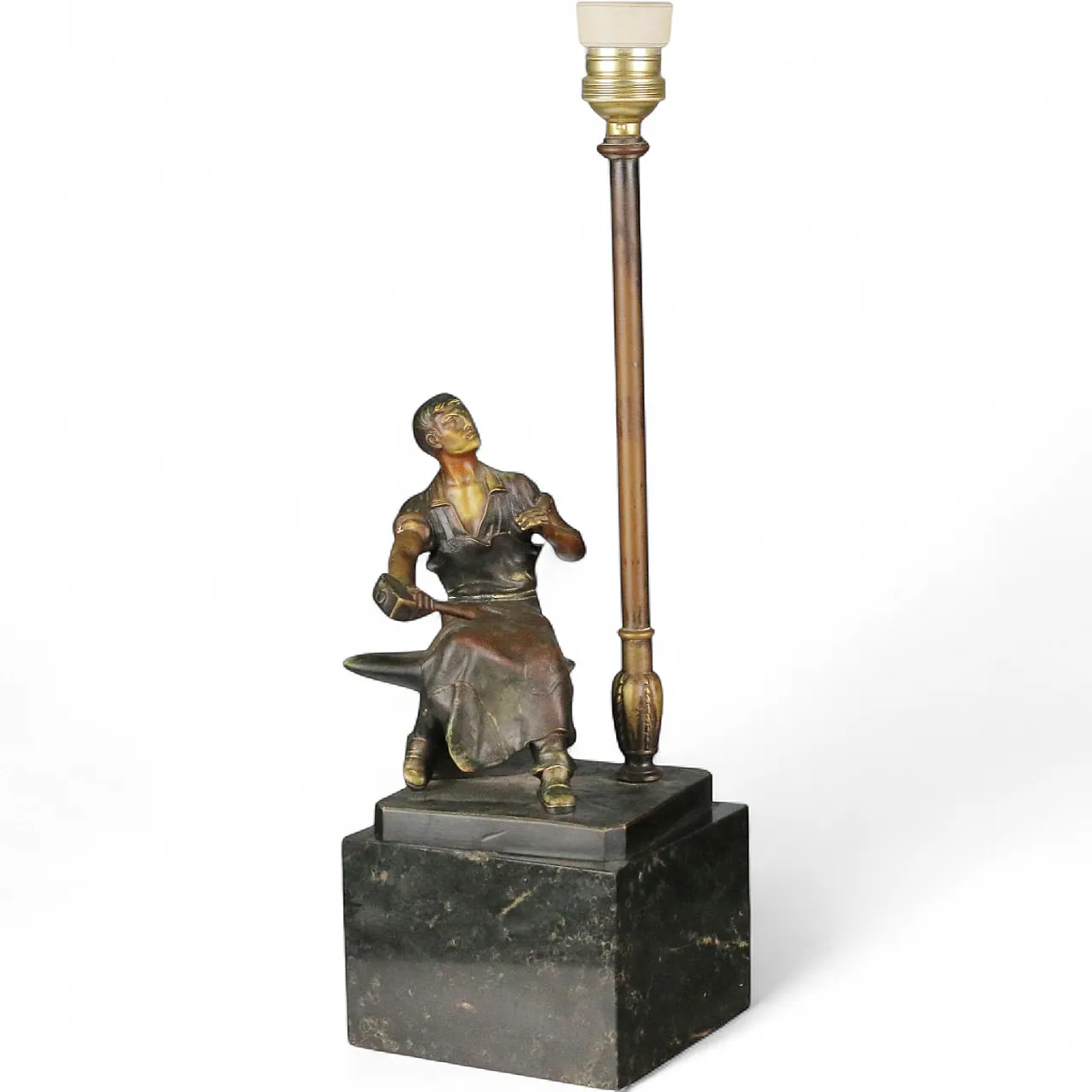 Otto Schmidt-Hofer Blacksmith Sitting on an Anvil, 20th century 9