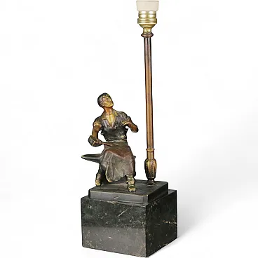 Otto Schmidt-Hofer Blacksmith Sitting on an Anvil, 20th century