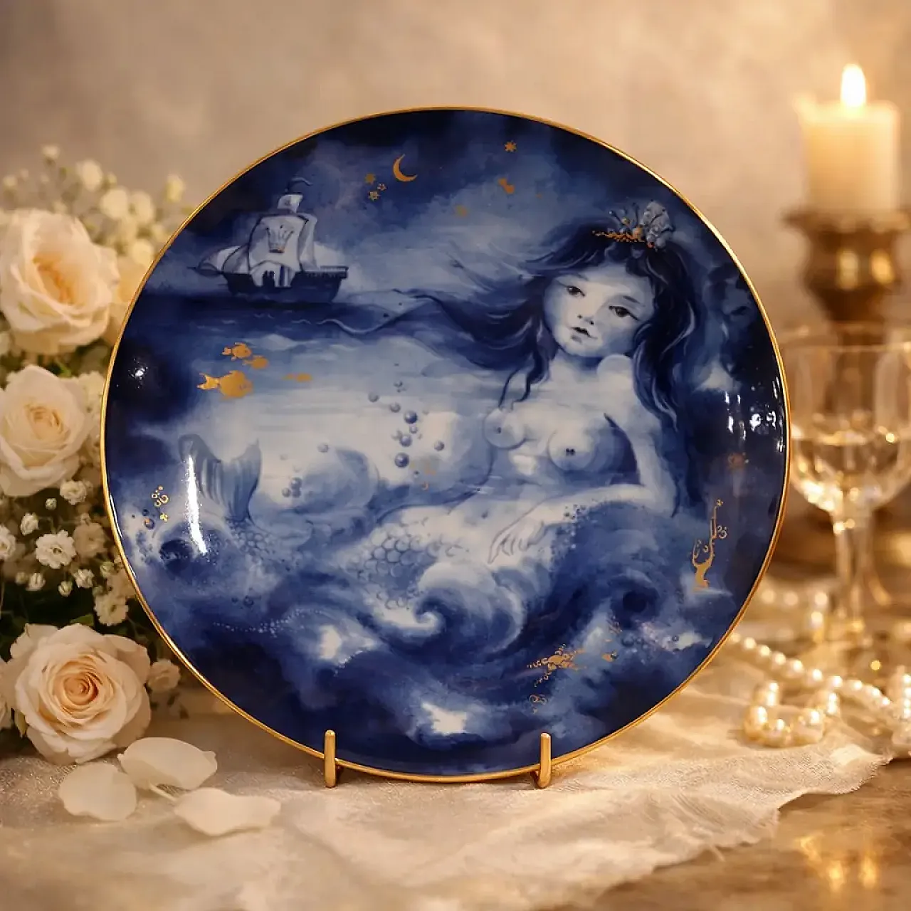 Piatto Decorativo Meissen “Kleine Seejungfrau”, 90s 1