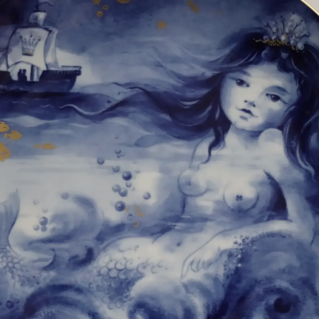Piatto Decorativo Meissen “Kleine Seejungfrau”, 90s 2