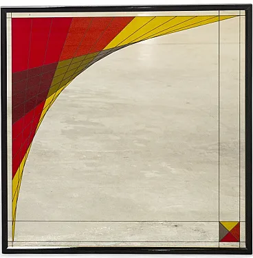 Morphos framed mirror attributed to Carmi for Acerbis Internati, 1980s