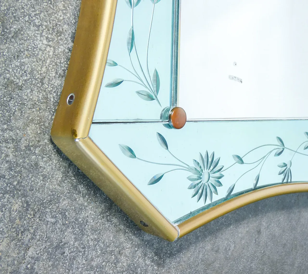 Consolle con specchio di CRISTAL ART, anni '50 6