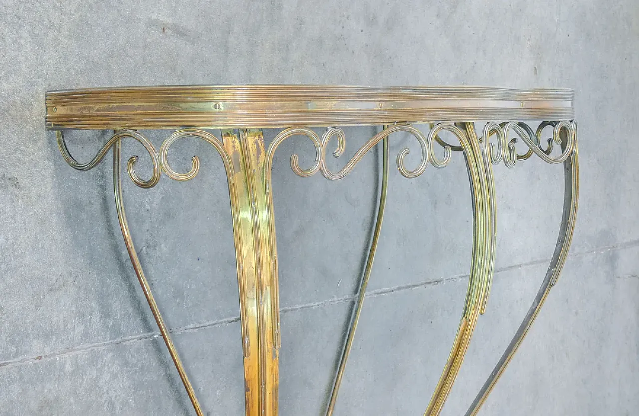 Consolle con specchio di CRISTAL ART, anni '50 11