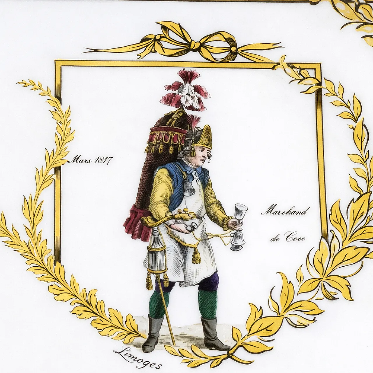 Historical Decorative Plate In Limoges, 50s 1