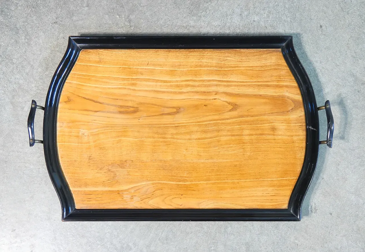 Tavolino pieghevole con vassoio estraibile, in legno laccato, '800 16