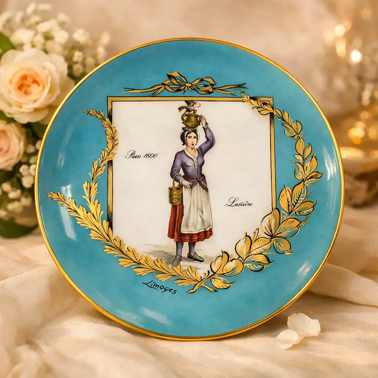 Historical Decorative Plate In Limoges, 50s 1