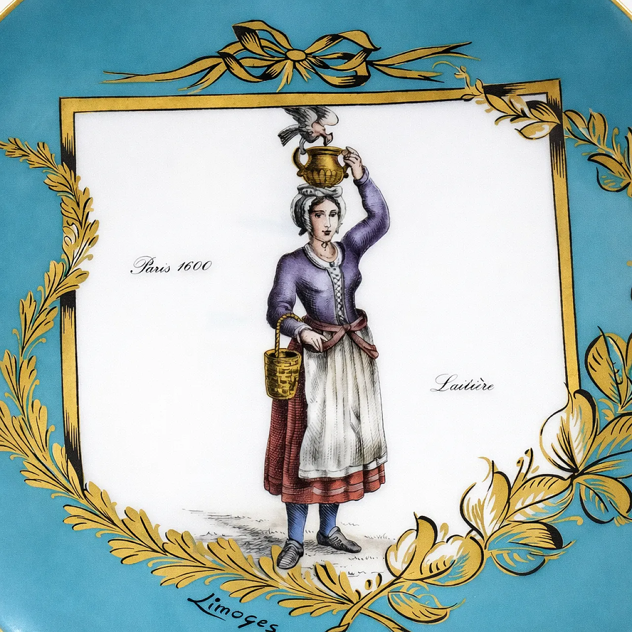 Historical Decorative Plate In Limoges, 50s 3