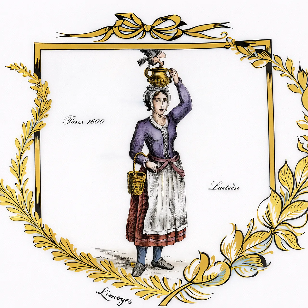 Historical Decorative Plate In Limoges, 50s 4
