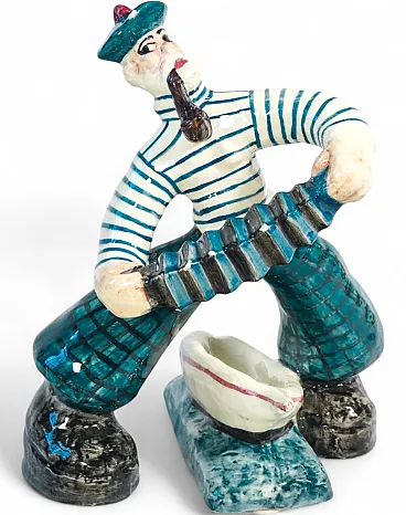 Sailor with ceramic accordion, 1950s