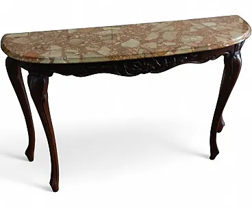 Console with marble top, 60s
