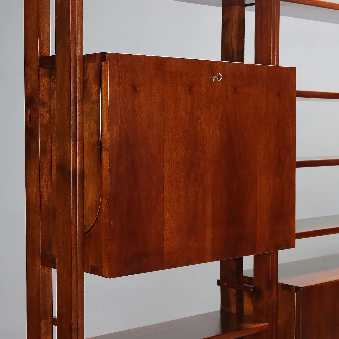 Freestanding bookcase in walnut, 20th century 6