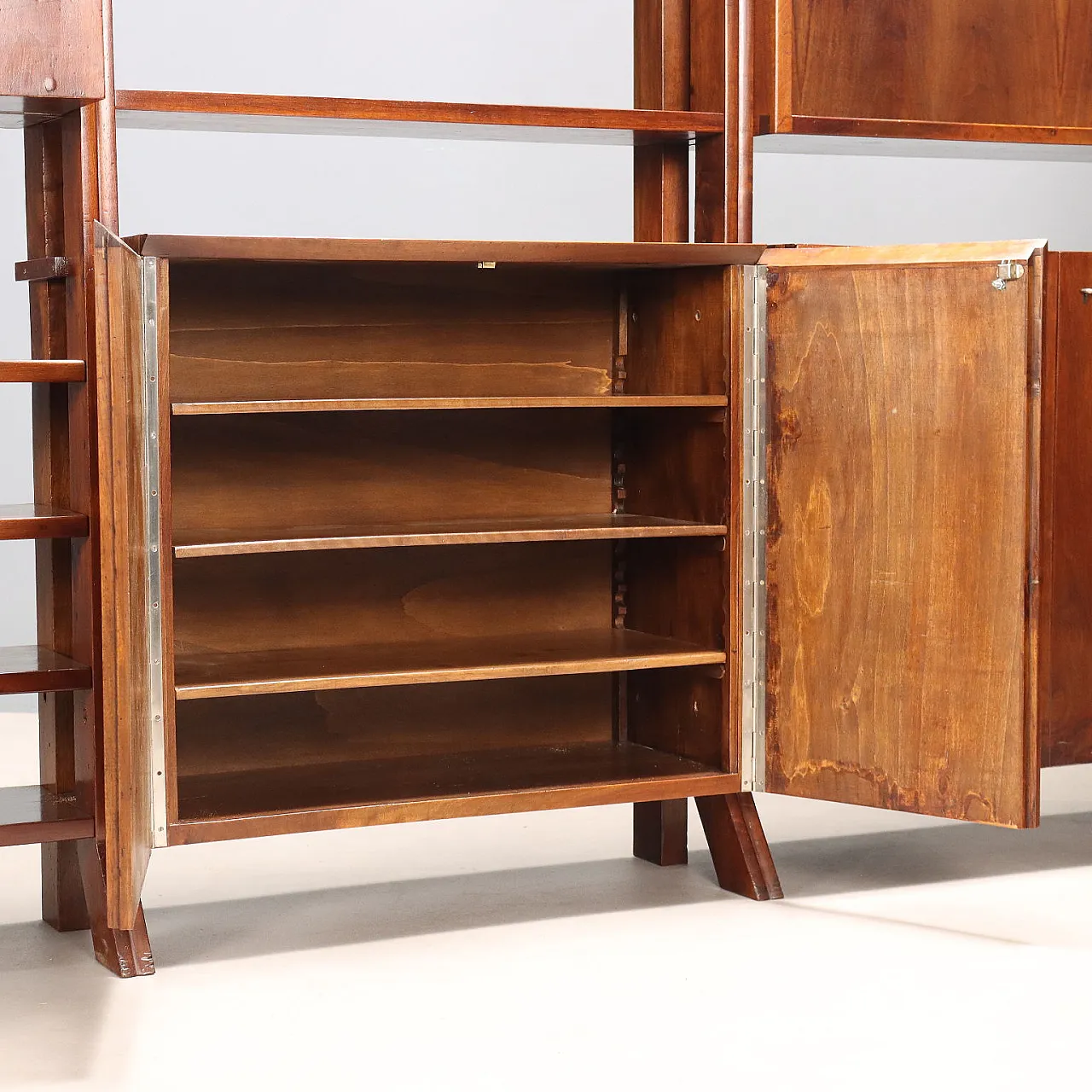 Freestanding bookcase in walnut, 20th century 8