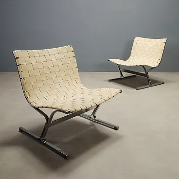 Pair of PLR 1 armchairs by Ross Littel for ICF, 1970s