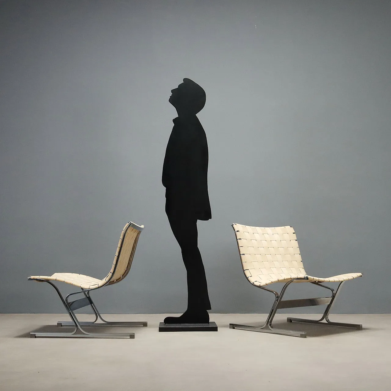 Pair of PLR 1 armchairs by Ross Littel for ICF, 1970s 3