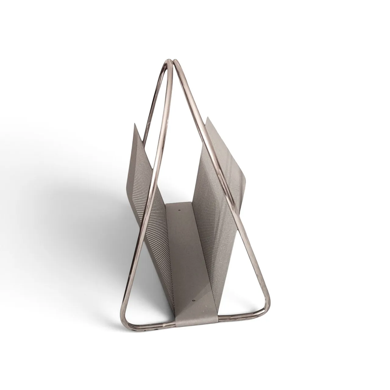 Magazine rack Marius Mascagni in perforated and tubular metal, 1960s 13