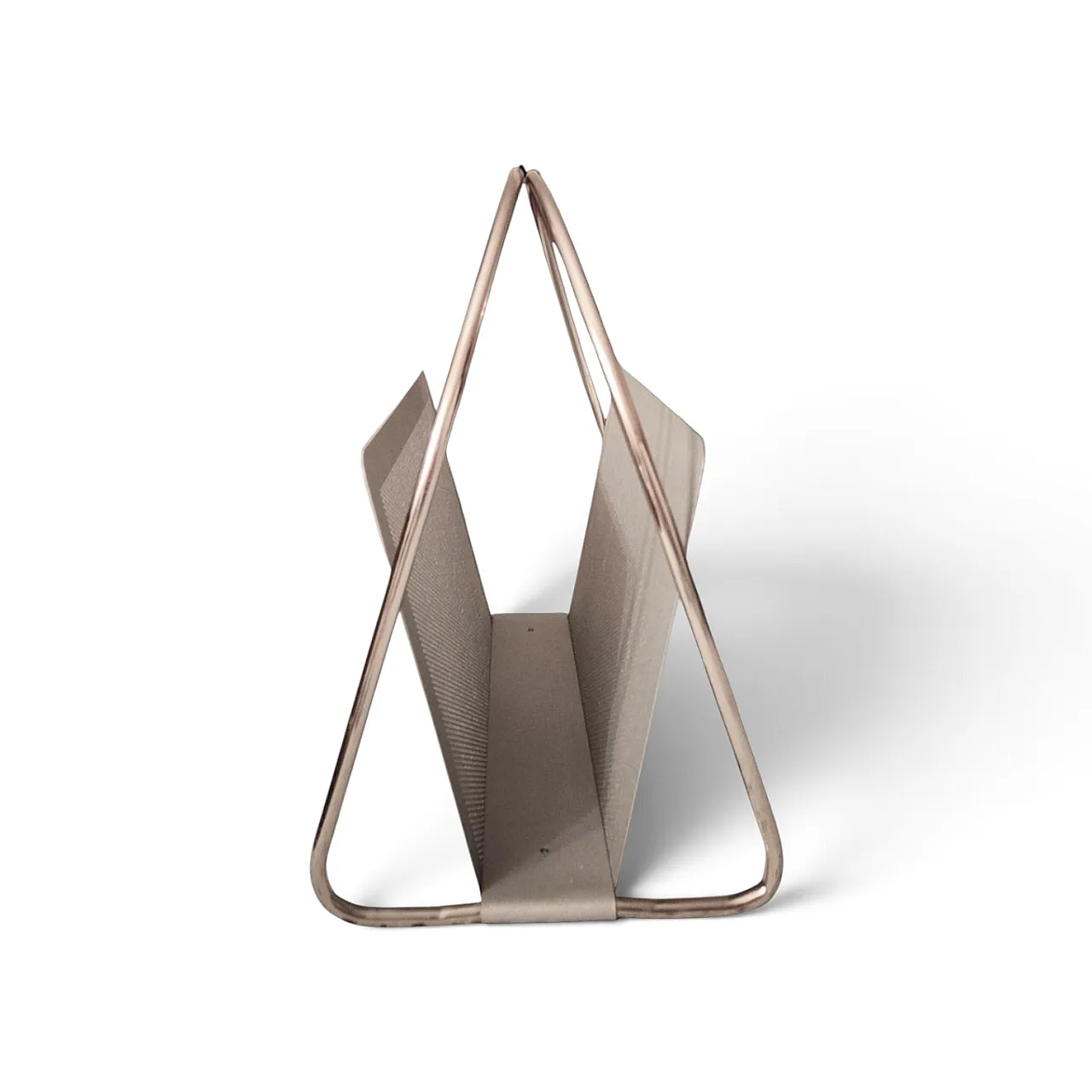 Magazine rack Marius Mascagni in perforated and tubular metal, 1960s 26