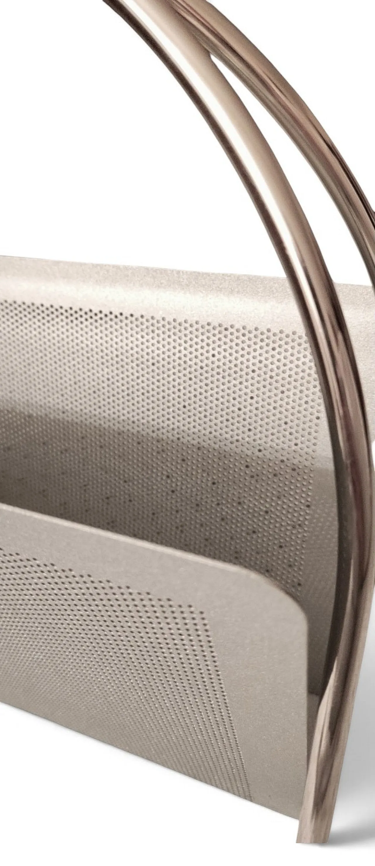 Magazine rack Marius Mascagni in perforated and tubular metal, 1960s 27
