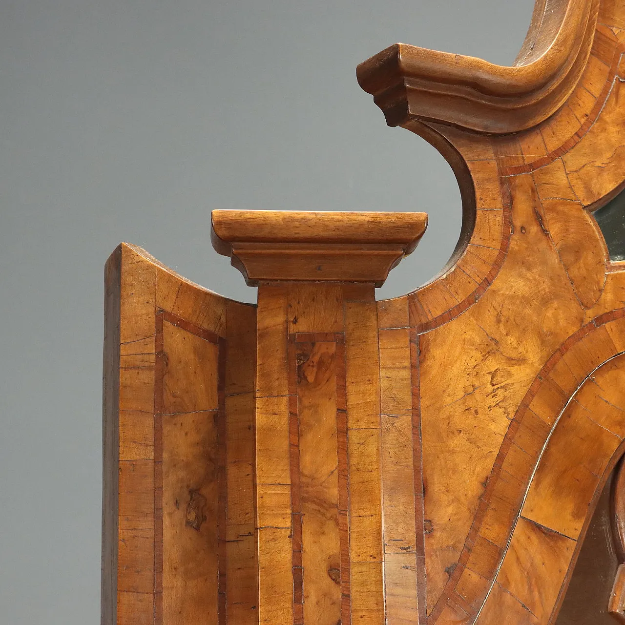 Trumeau in walnut and walnut root, 20th century 6