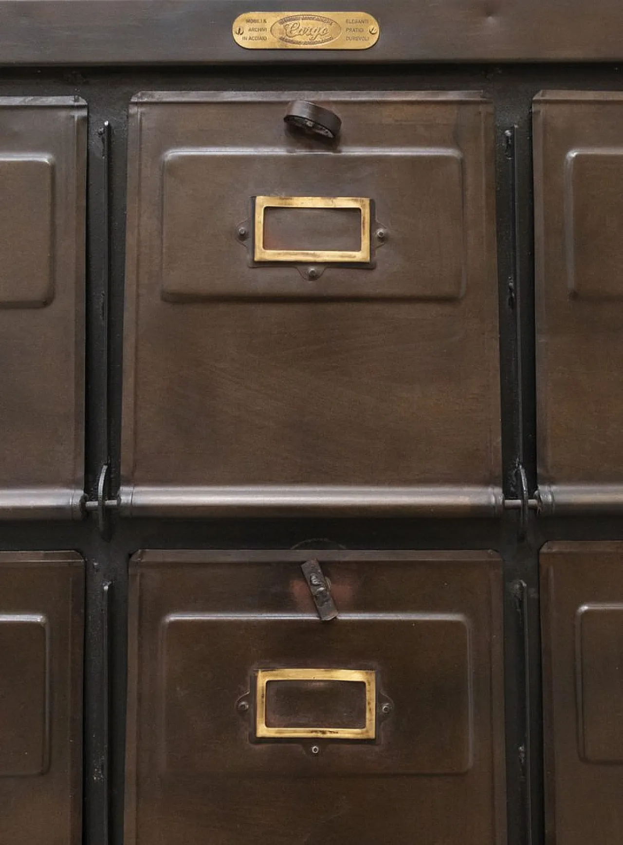 Mid-Century Industrial steel 15-tier cabinet, 1950s 15