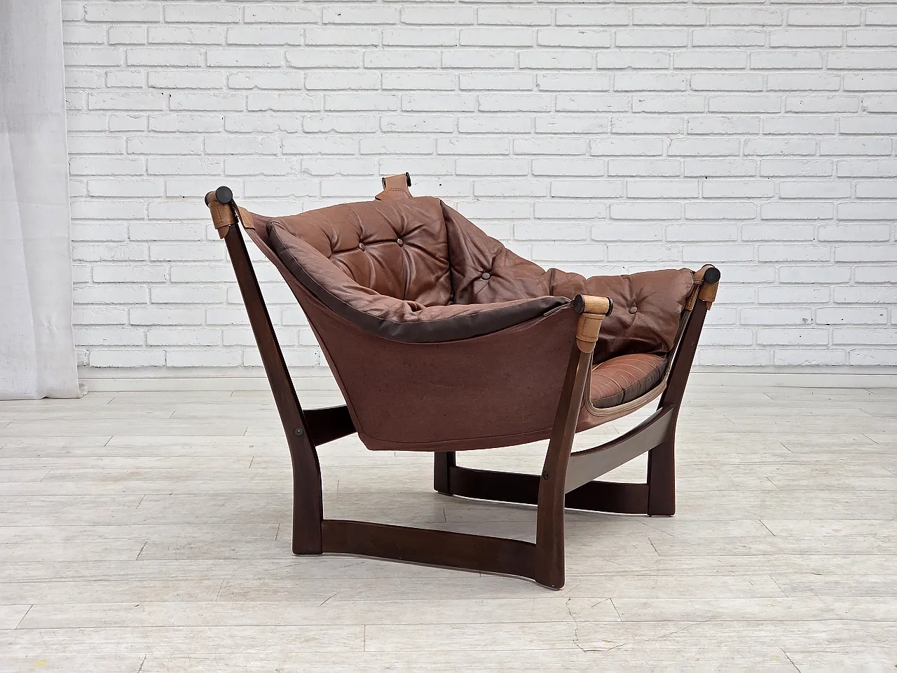 Anni '70, design norvegese di Tormod Alnaes, sedia "Trega". 2