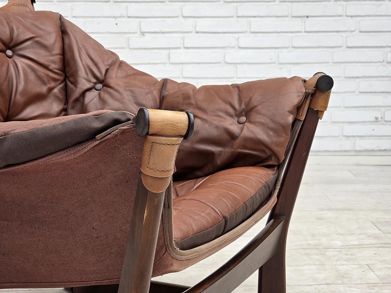 Anni '70, design norvegese di Tormod Alnaes, sedia "Trega". 3