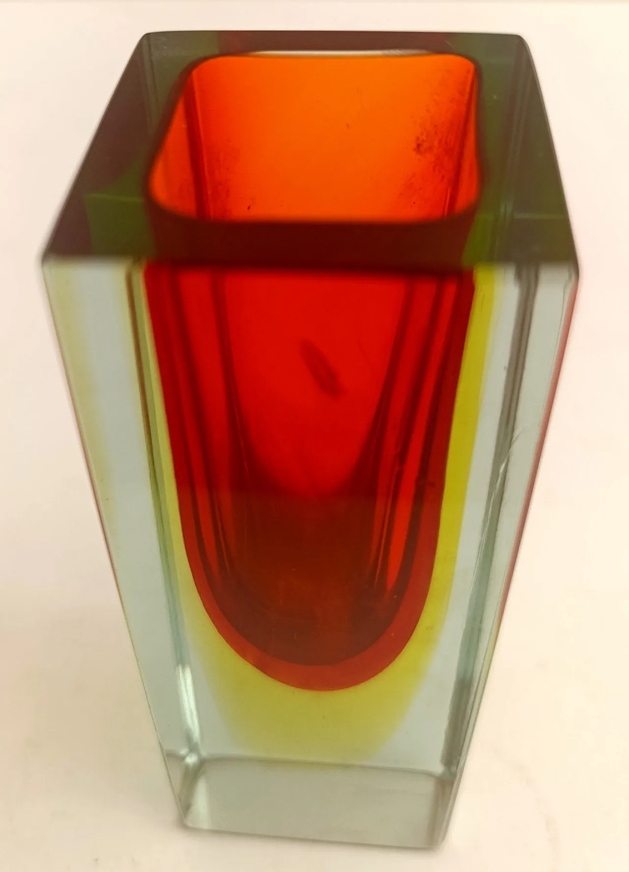 Murano submerged glass vase by Alessandro Mandruzzato, 1970s 1