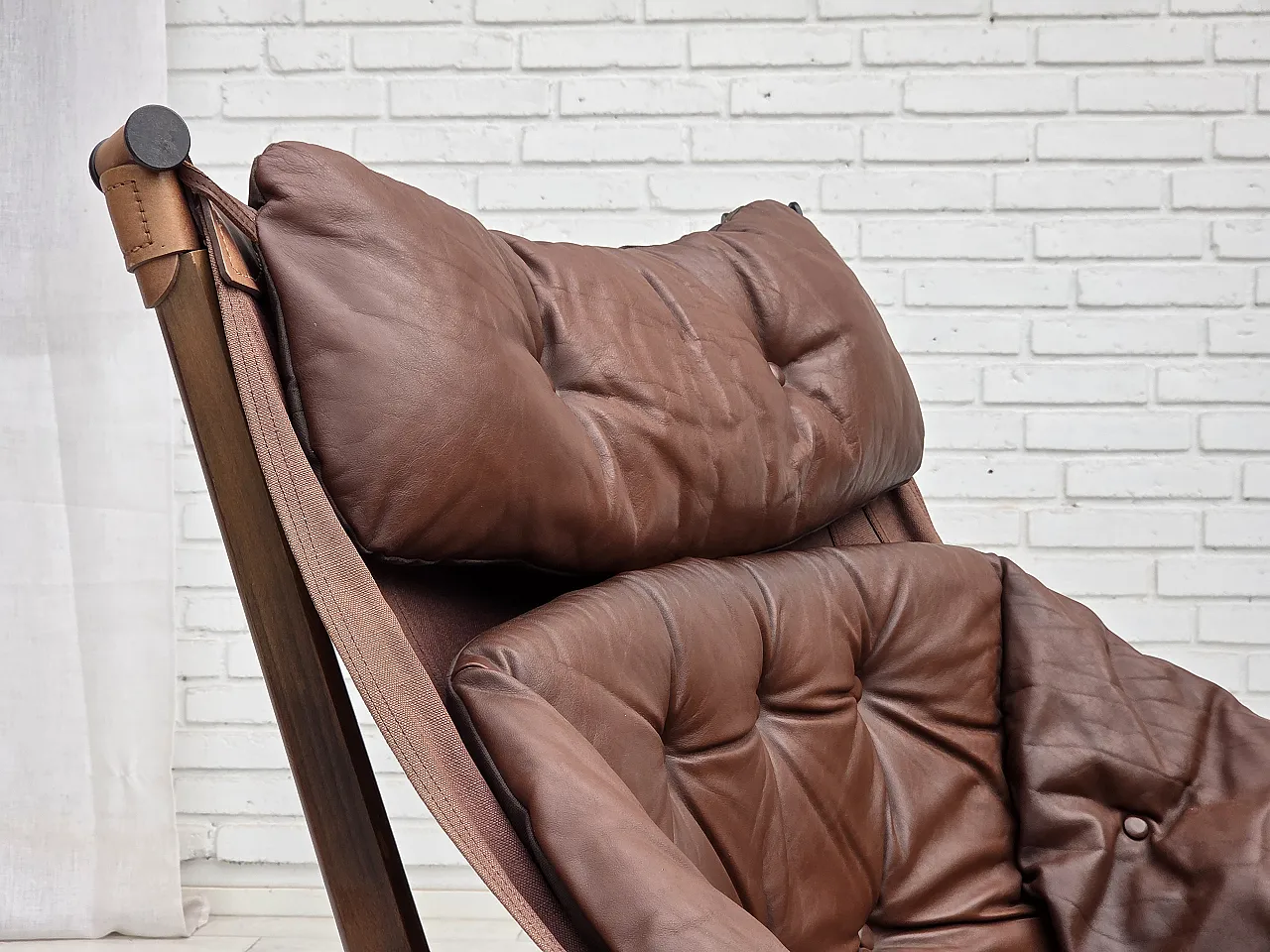 Anni '70, design norvegese di Tormod Alnaes, poltrona lounge "Trega". 4