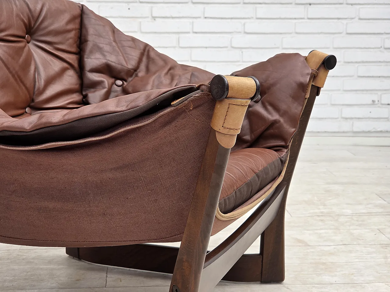 Anni '70, design norvegese di Tormod Alnaes, poltrona lounge "Trega". 5