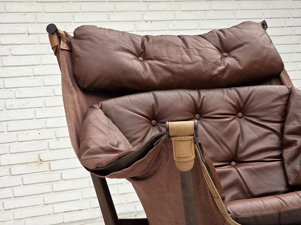 Anni '70, design norvegese di Tormod Alnaes, poltrona lounge "Trega". 13